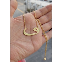 925 Ayar Gümüş Vav Kolye Gold