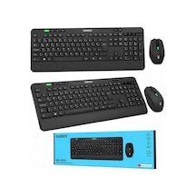 Kablosuz Klavye - Mouse Seti Siyah Usb - Sessiz - Switch Q Klavye Km-2620 Bx40