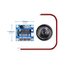 ISD1820 Ses Kayıt Modülü Ses Çalma Modülü 8Ohm 0.5W Hoparlör