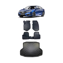 Honda Civic 2016-2020 Araca Özel 4d Havuzlu Paspas Ve Bagaj Seti