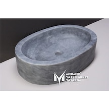 Afyon Gri Mermer Oval Dikdörtgen Lavabo