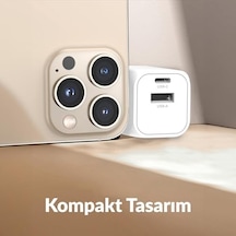 20w Gan Usb-c Usb-a Şarj Aleti & Ipad & Uyumlu Pd Qc4.0 Type-c Hızlı Şarj Cihazı