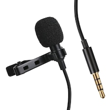 Magicvoice JH-043 3.5 MM Girişli Kablolu Yaka Mikrofonu Siyah