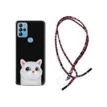 General Mobile Gm21 Pro Kılıf Rasta Boyun Askılı White Cat 1835