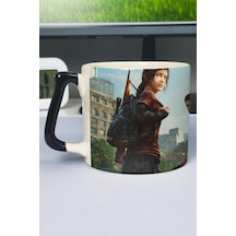 The Last Of Us Baskılı Seramik Lüks Kupa 1 Adet Özel Siyah Kulp Dalga Kulp V3d Çok Renkli