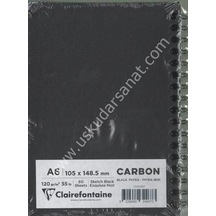 Carbon Black Paper Noir A6 120 G 60 Yaprak Spiralli Çizim Blok
