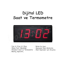 Dijital Led Saat Termometre 38Mm Çok Renkli
