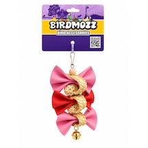 Birdmozz Premium Hasır Örgülü Fiyonklu Kuş Oyuncağı