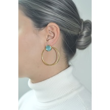 Kadir Jewellery 22 Ayar Altın Kaplama Kadın Halka Küpe -el İşçiliği Ve Hipoalerjenik Küpe çok renkli 09776718