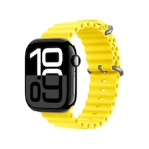 Apple Watch 7 45mm Uyumlu Krd-75 Silikon Kordon - Sarı