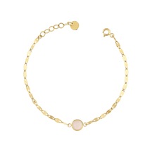 Debora Jewelry 14 Ayar Altın Pembe Kuvars Taşlı Bileklik
