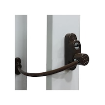 5 Adet Penkid Çelik Halatlı Pencere Emniyet Kilidi Koyu Kahvereng