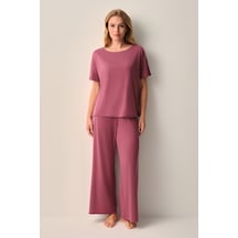 Suwen Mira Modal Pijama Takımı Sh26635660142 Gül