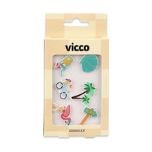 Vicco Jibbitz 996.a26y001 Charms 6 Pack Çok Renkli Unisex Trend