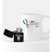 Bk Gift Kişiye Özel Diş Hekimi Temalı Çakmak Ve Kupa Seti - 1