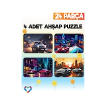 Ahşap Çocuk Puzzle 24 Parça 4 Adet-4
