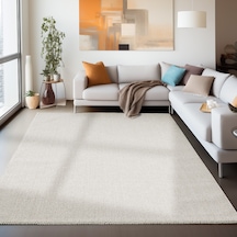 Bukleli Krem Lup Halı Oturma Odası Salon Mutfak Balkon Antre Yolluk Halısı