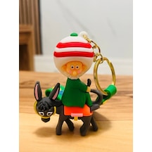Nasreddin Hoca Figürlü Anahtarlık & Çanta Süsü Kırılmaz Malzeme