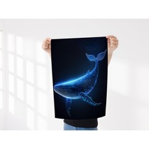 Çerçevesiz Poster Mavi Balina, Dijital Baskı Mavi Balina Poster, Ofis, Salon Dekorasyon
