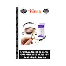 Premium Güzellik Gereci Göz Alıcı Tarz Aksesuar Gold Kirpik Kıvırıcı