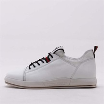 Gusse Boby Erkek Hakiki Deri Sneaker Ayakkabi-10397-Beyaz