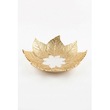 Krem Gold 8 Kollu Yaprak Tabak