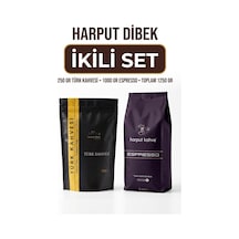 İkili Set 250 Gr Türk Kahvesi + 1000 Gr Espresso Premium Roasted Coffee Beans Diğer