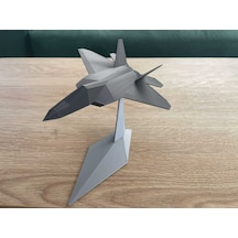 Gri F22 Savaş Uçağı Hediyelik Ev Ofis Çalışma Masası