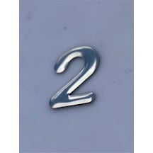 Kapı Numarası Krom Metal 4.2Cm No 2 Yapişkanli