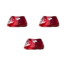 Plastik Şeffaf Kırmızı Sup Kaşık - Tatlı Dondurma Kaşığı - 12.5 Cm. - 50 Adetlik 3 Paket Kırmızı