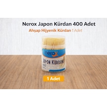 Nerox Japon Kürdan 400 Adet Ahşap Hijyenik Kürdan 1 Adet Sarı