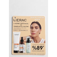 Lierac Protocol C Vitamini Işıltı Seti - Serum + Peeling Maske + Temizleme Köpüğü + Çanta