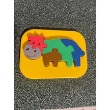 3d Baskı İnek Figürlü Puzzle - Renkli Eğitici Yapboz