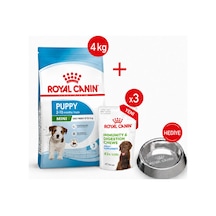 Mını Puppy -yavru Kuru Köpek Maması 4kg + Yavru Ödül Maması 3x + Çelik Mama Kabı