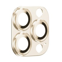 Nettech Apple Uyumlu iPhone 14 Pro Max Metalik Seri Kamera Cam Koruyucu - Gold