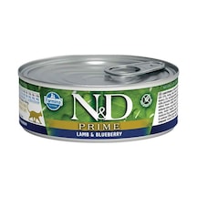 N&D Prime Kuzu Etli ve Yaban Mersinli Konserve Yetişkin Kedi Maması 80 G