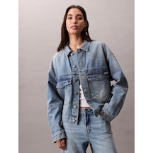 Calvin Klein Denım Jacket Raıny Mavi Kadın Kot Ceket