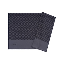 Aker Elegance Monogram Şal Füme