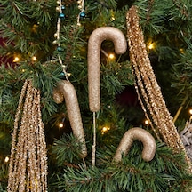 Yılbaşı Süsü Baston Şeker Pike Şampanya 64 Cm