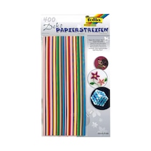1290 - Renkli Renkli Kağıttan Dekoratif Kağıt Şeritler, 130 G/m², 16 X 0,3 Cm, Yakl. 400 Şerit, Çeşitli Renklerde, Quilling Veya Filigran Örgü İşleri İçin İdeal