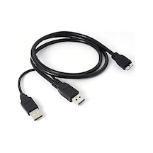 4574 Micro Usb 3.0 Hdd Harddisk Bağlantı Veri Ara Y Kablosu 1.5 Metre