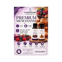 Premium Mum Esansı 5 Cc 2'li Set - Orman Meyvesi, Karamel - Soya Wax, Parafin, Jel Wax Ve Bal Mumu Uyumlu Bkfab2omkr5 Karışık