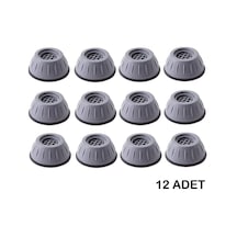 3 Set 12 Adet Gürültü Engelleyici Kaymaz Titreşim Önleyici Kauçuk Ayak Çamaşır Makinesi Stoper Gri Diğer