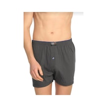 Tutku Elit 1101 Erkek Penye Havlu Bel Düz Boxer Tekli Füme