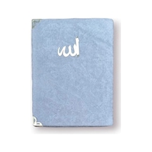 Çanta Boy Kadife Kapaklı Yasin Kitabı Süngerli 128 Sayfa Bebe Mavi Renk
