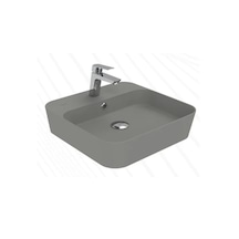 Creavit Lp046-00cg00e-0000 Loop Kare Çanak Lavabo - Cool Grey