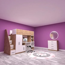 Gloss Membran Kapak Genç Odası Takımı Mdf Antrasit