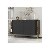 Dream 120 Cm Konsol Tv Sehpası Çok Amaçlı Dolap Antrasit-altın Antrasit-altın
