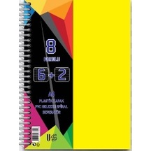 U-deep Pp Kapak Ayraçlı Defter 6+2 200yp 22 Çeşitli Renk Ve Desen