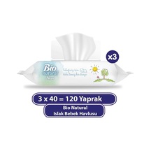 Sleepy Bio Natural Islak Havlu 3X40 120 Yaprak